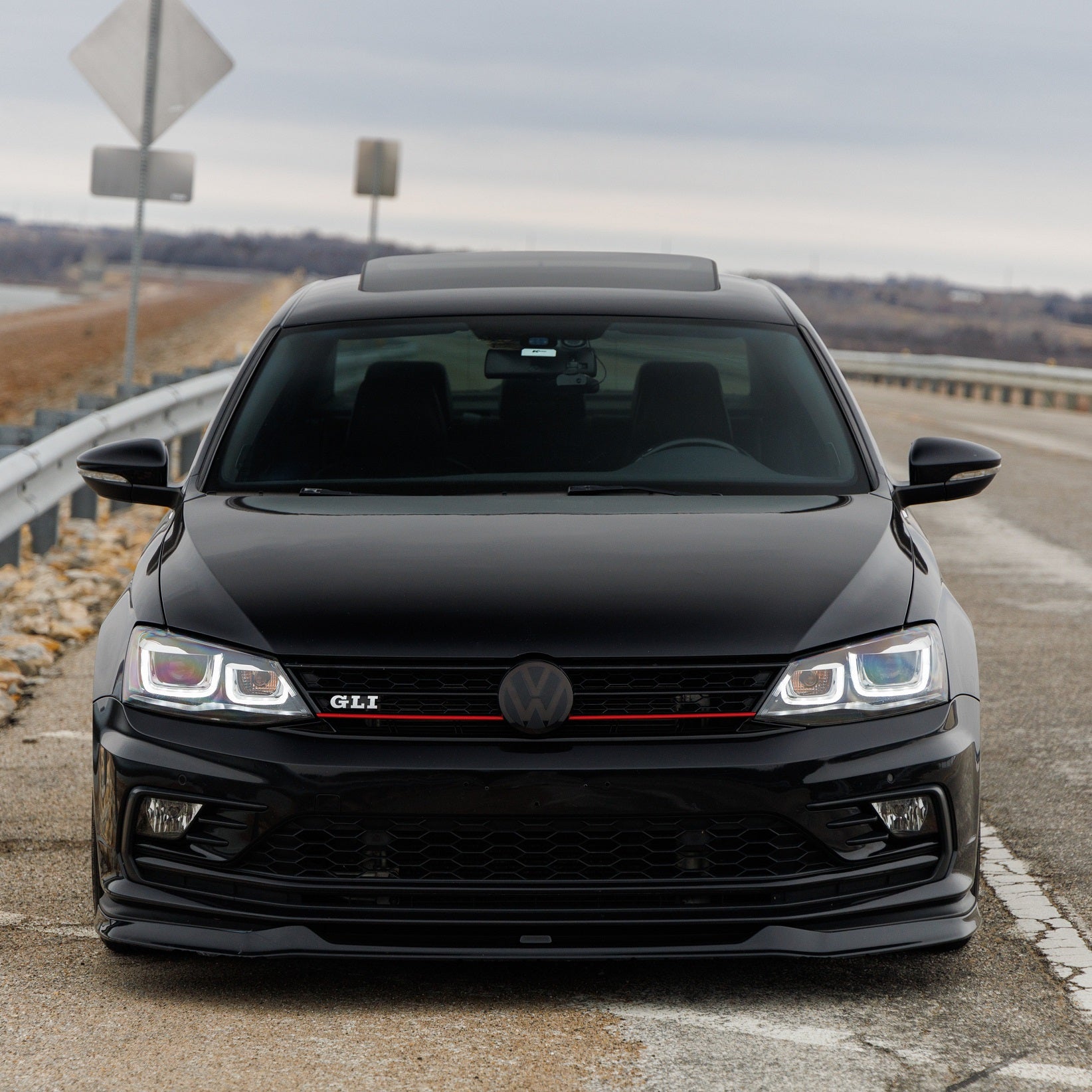 Black VW Emblem Cover Front/Rear for 2015-2025 Jetta GLI MK6.5 MK7 MK7.5