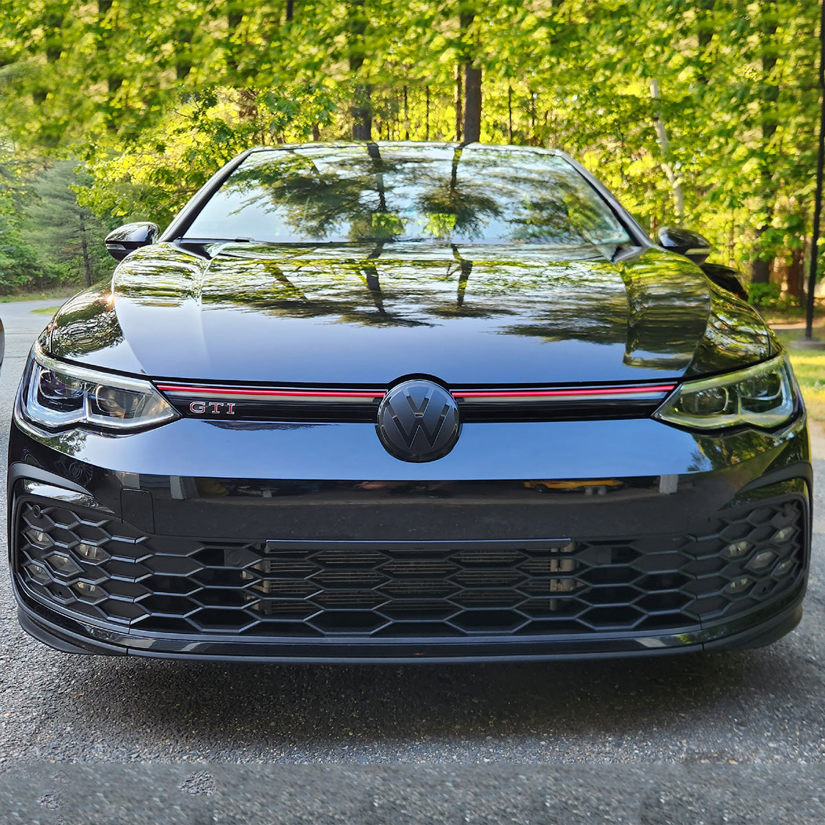 Black VW Emblem Cover Front/Rear for Golf MK8