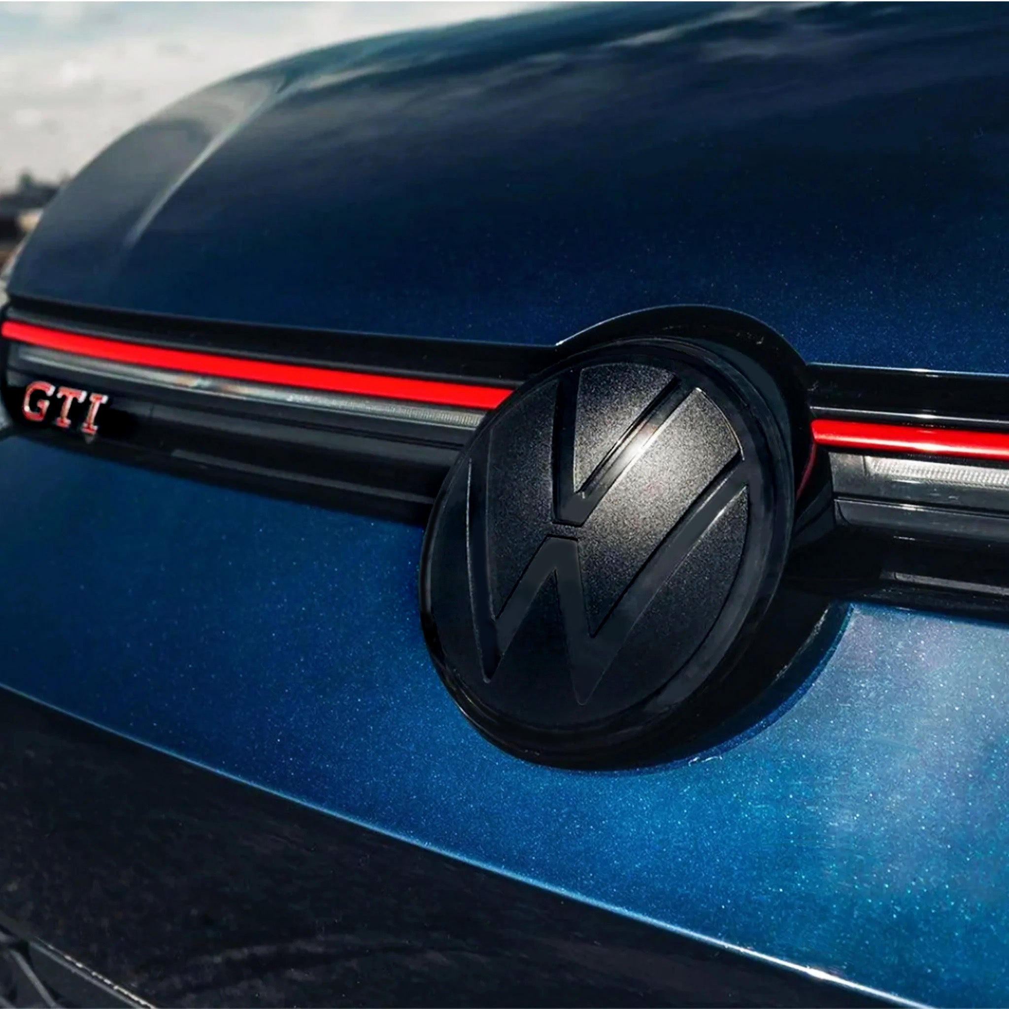 Black VW Emblem Cover Front/Rear for Golf MK8