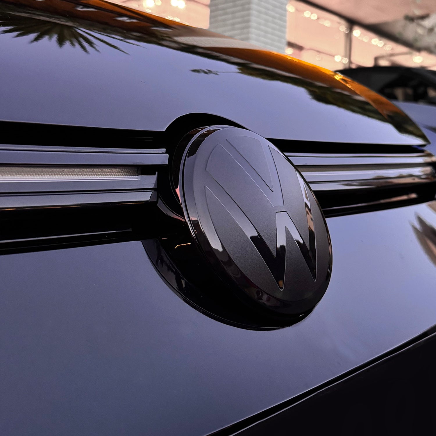 Black VW Emblem Cover Front/Rear for Golf MK8