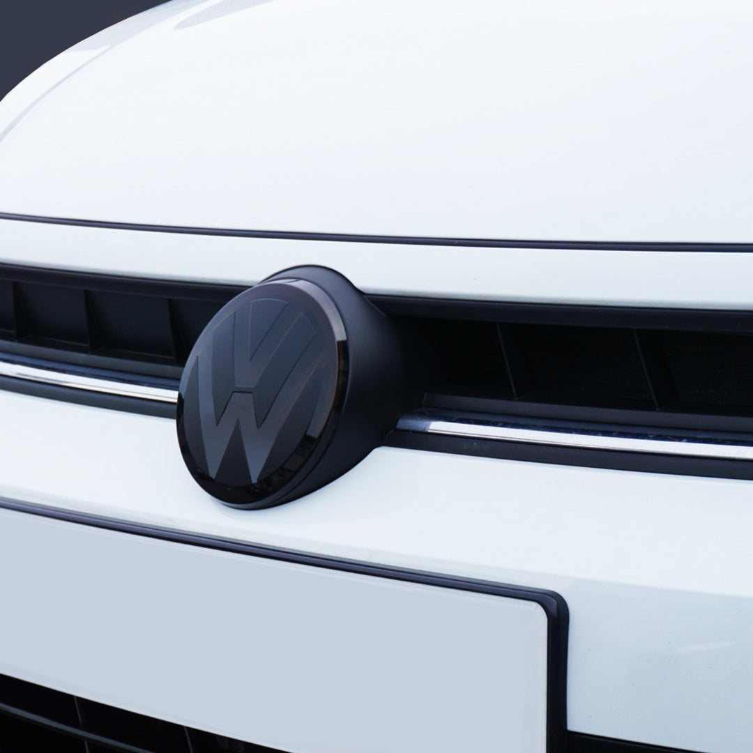 Black VW Emblem Cover Front/Rear for Polo AW MK6.5 2021+