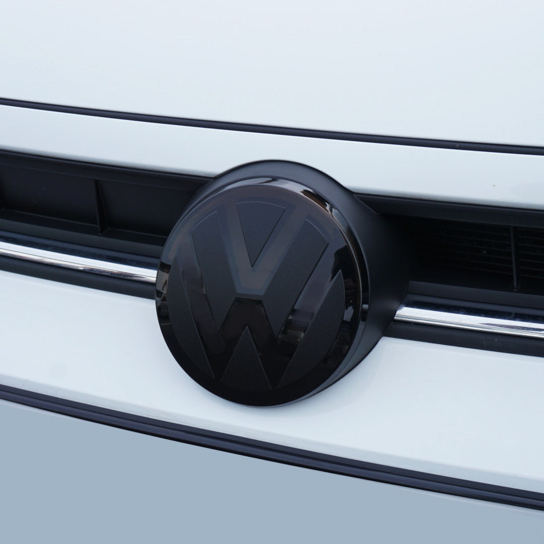 Black VW Emblem Cover Front/Rear for Polo 6C AW MK6 MK6.5 2015+