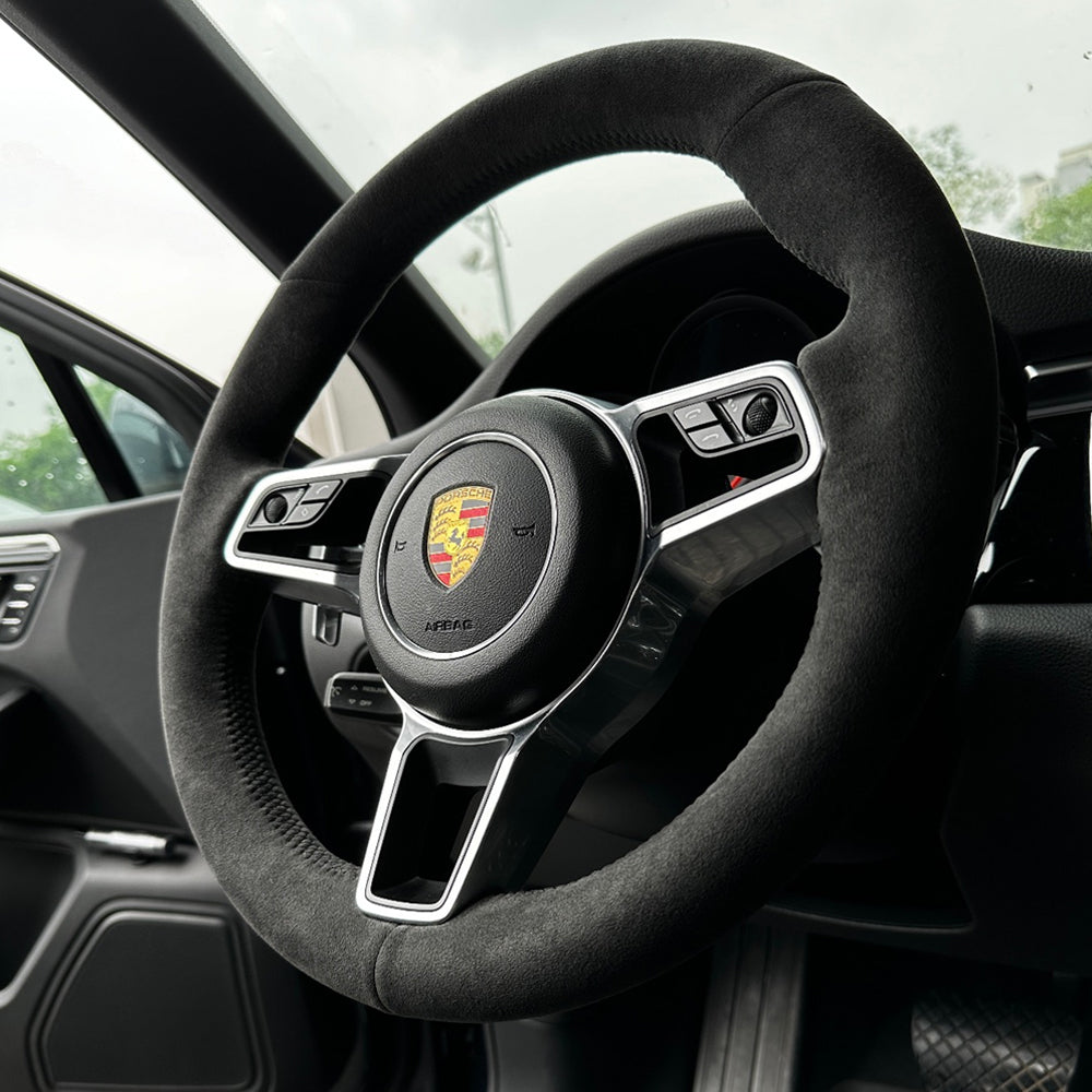 Alcantara Steering Wheel Cover for Porsche