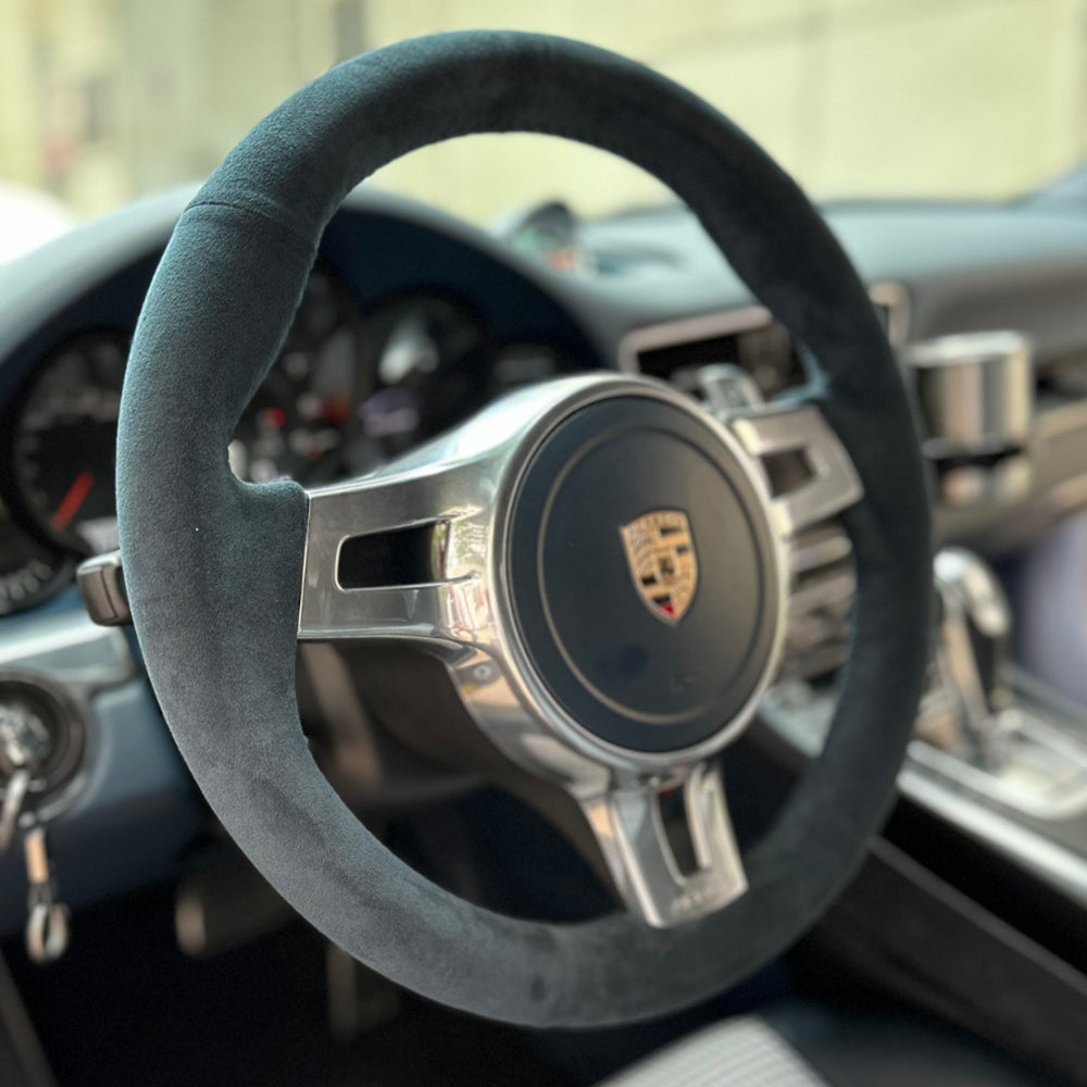 Alcantara Steering Wheel Cover for Porsche