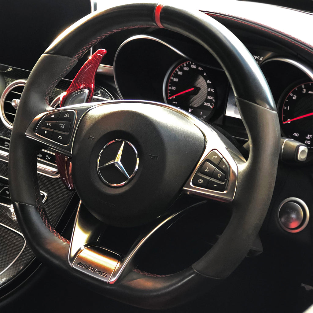 Mercedes-Benz AMG-Line Forged Carbon Wheel Paddle Shifters - ARMASPEED