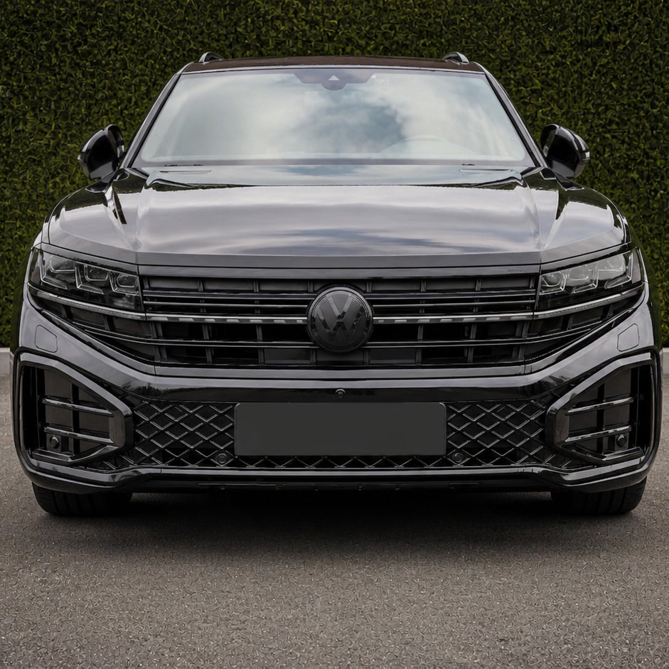 Black VW Front Emblem Cover for Touareg