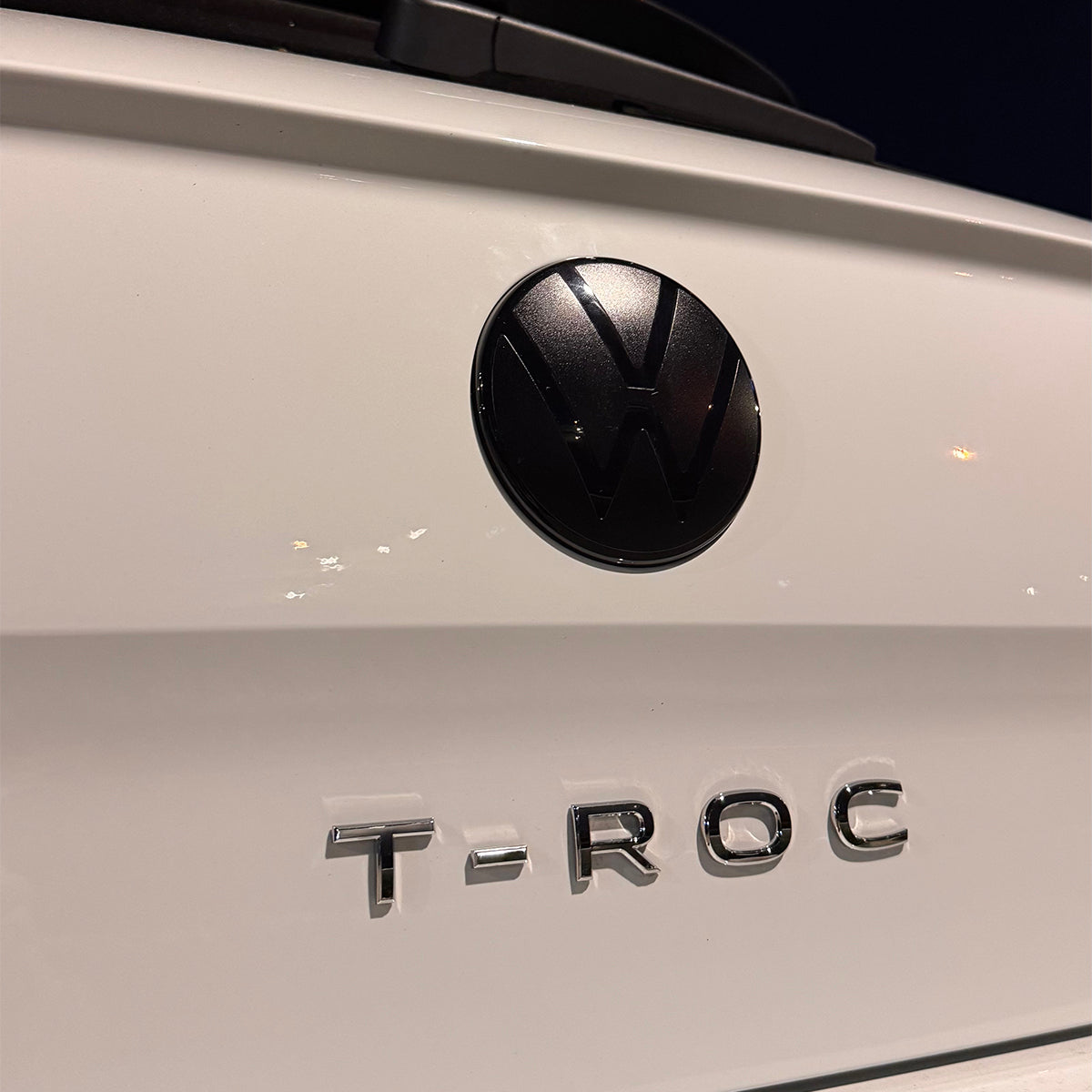 Black VW Emblem Cover Front/Rear for T-Roc
