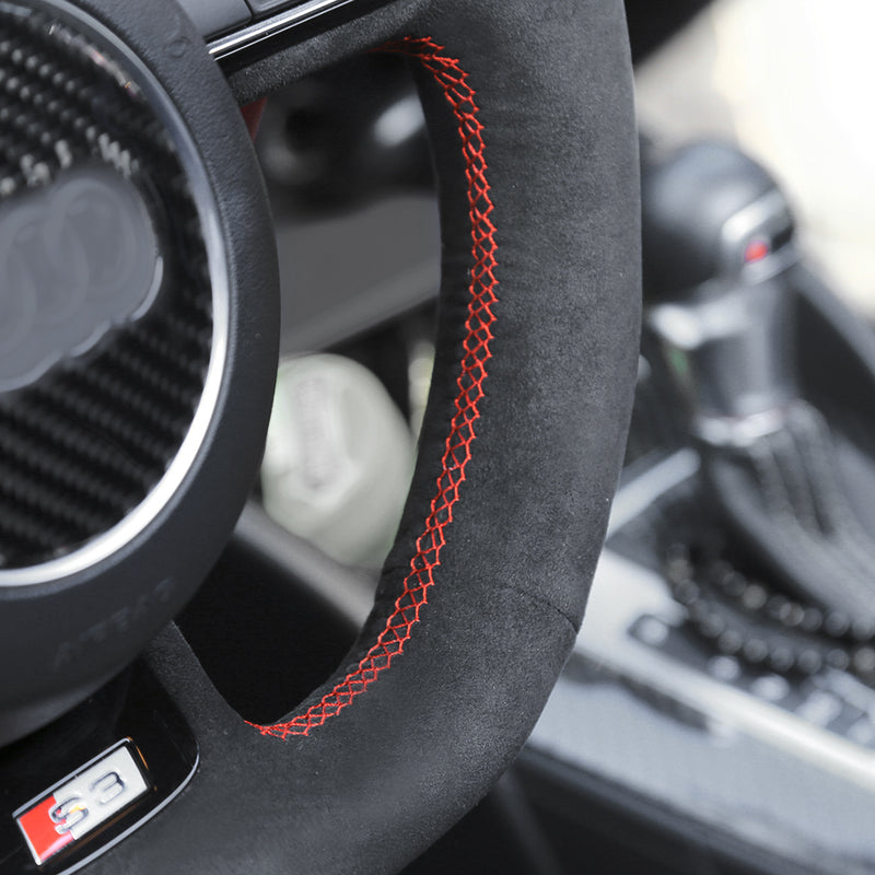 Housse de volant en daim personnalisée pour Audi
