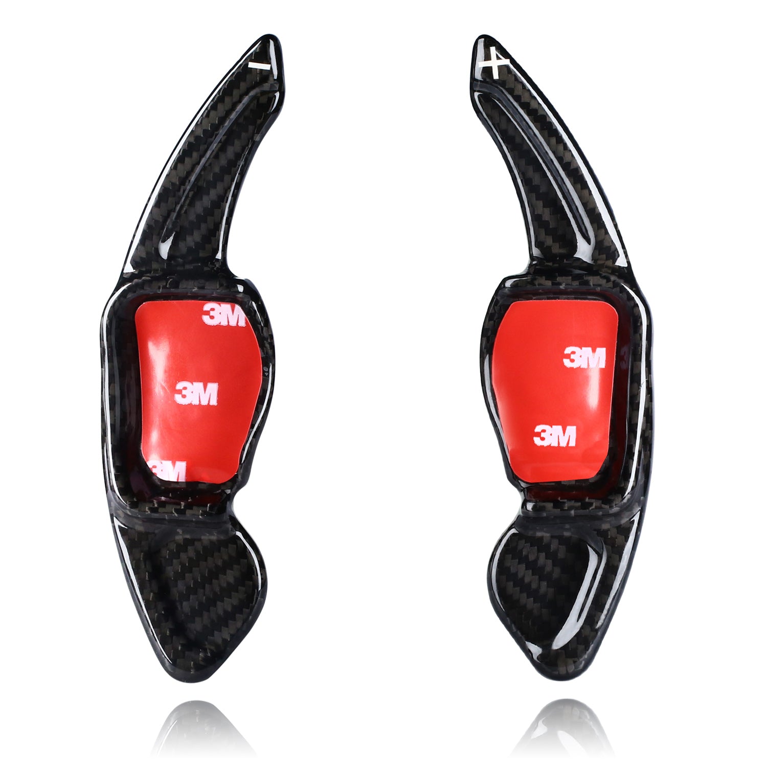 SOUTHPOLE 　赤タブ　w36 ドクロデザイン　濃紺 Carbon Fiber Paddle Shifters VW Golf MK5 MK6 GTI / R32 / R36 DSG