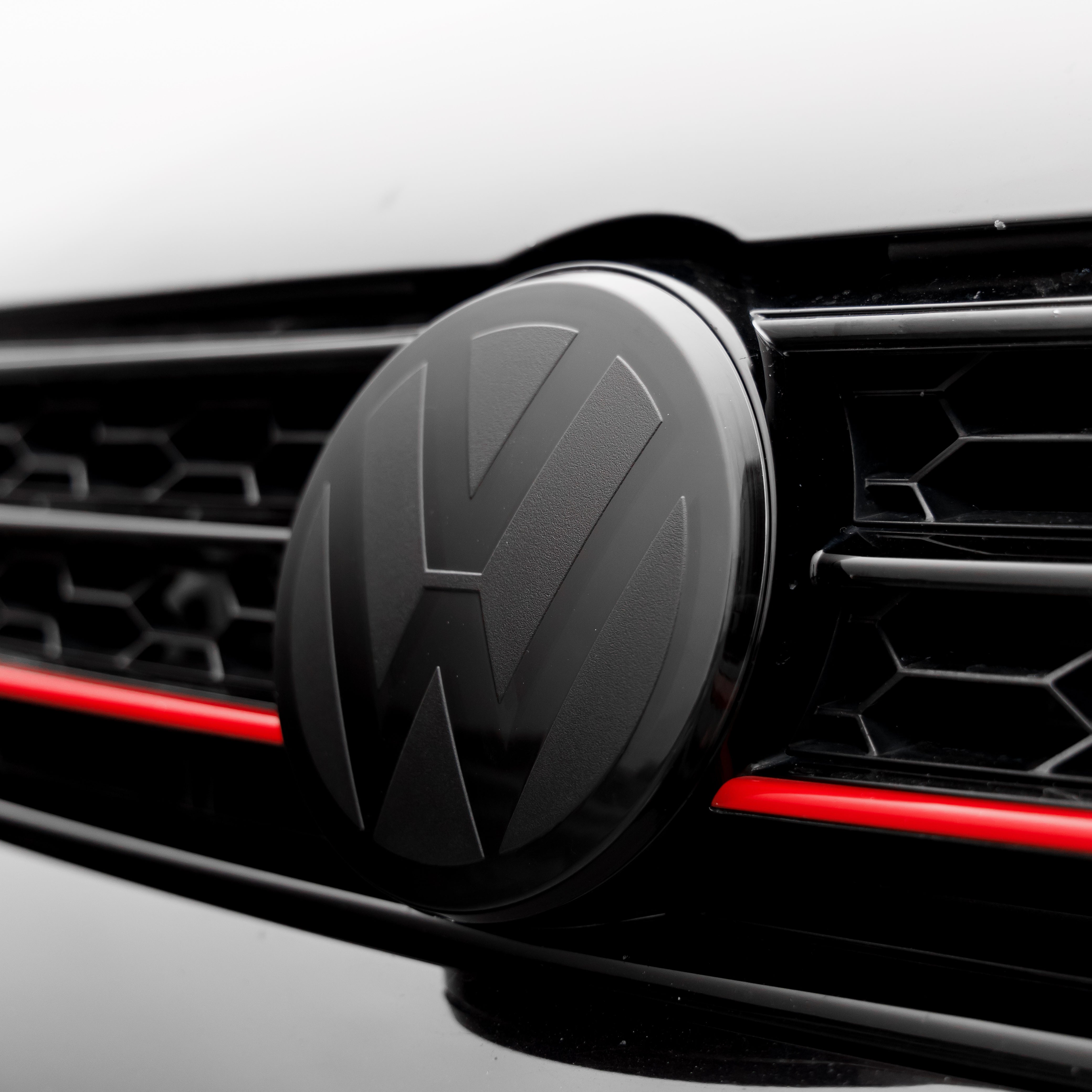 Black VW Emblem Cover Front/Rear for 2015-2025 Jetta GLI MK6.5 MK7 MK7.5