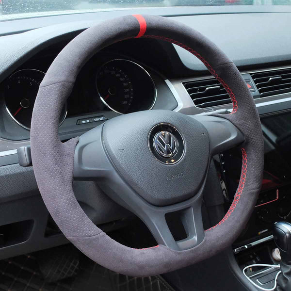 Custom Alcantara Steering Wheel Cover for Mercedes