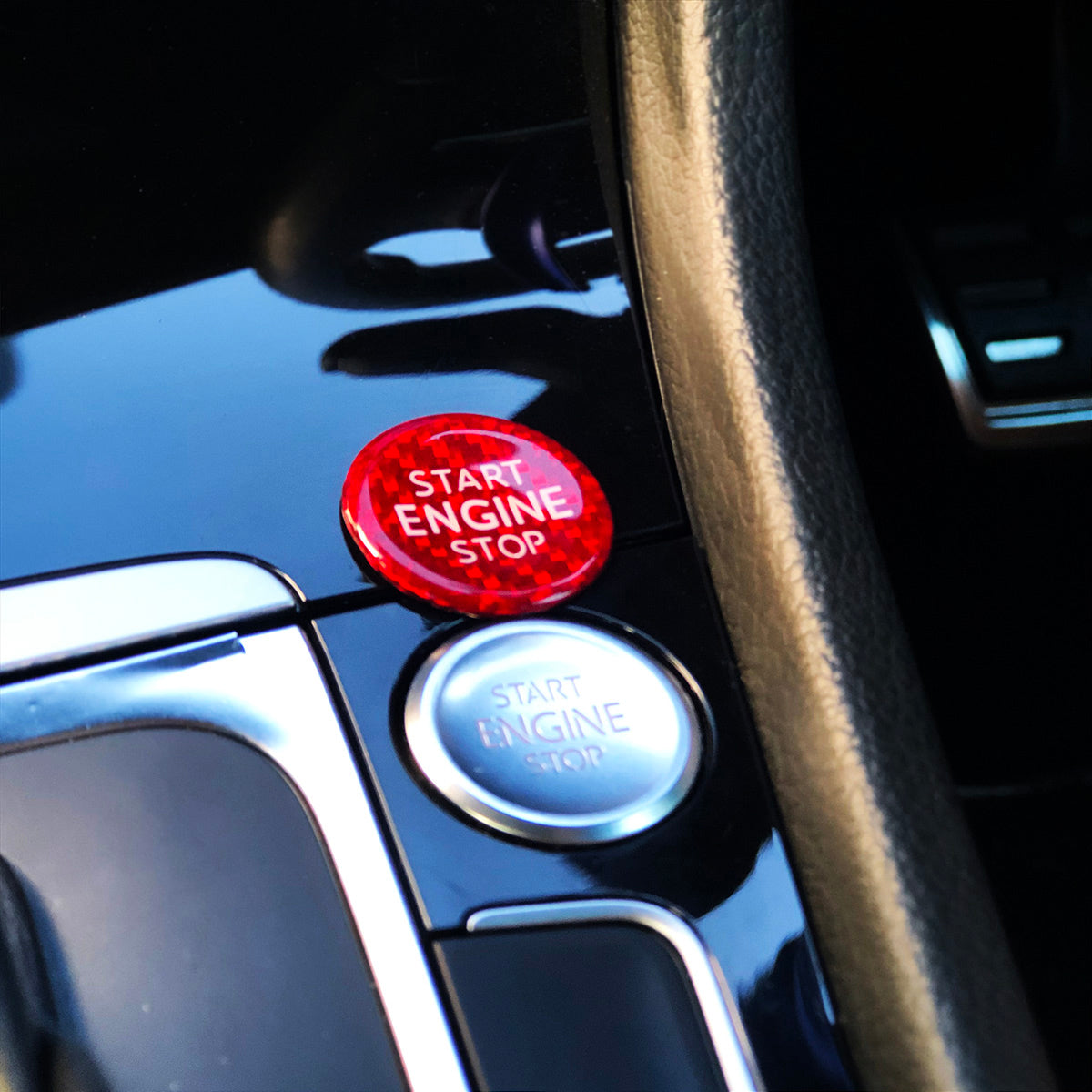 Audi Carbon Fiber Start Stop Button