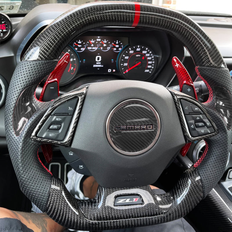 Palettes de changement de vitesse en fibre de carbone Chevrolet
