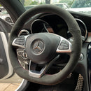 Custom Suede Steering Wheel Cover for Mercedes