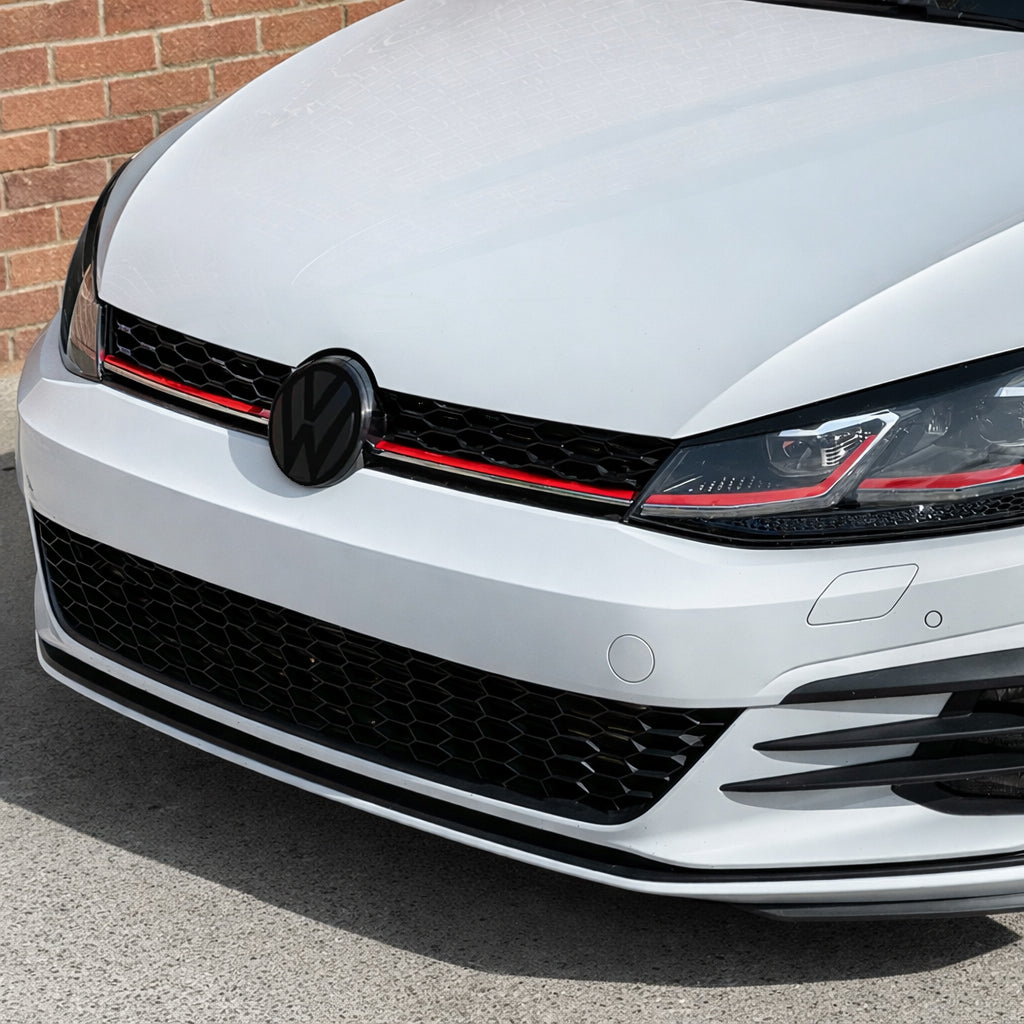 Black VW Emblem Cover Front/Rear for Golf MK7.5 with ACC