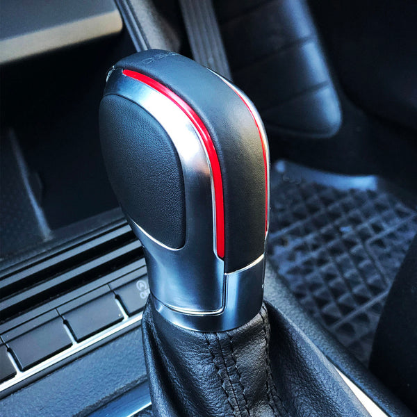 dsg gear knob VW DSG Shifter Knob Leather & Chrome Upgrade Blue