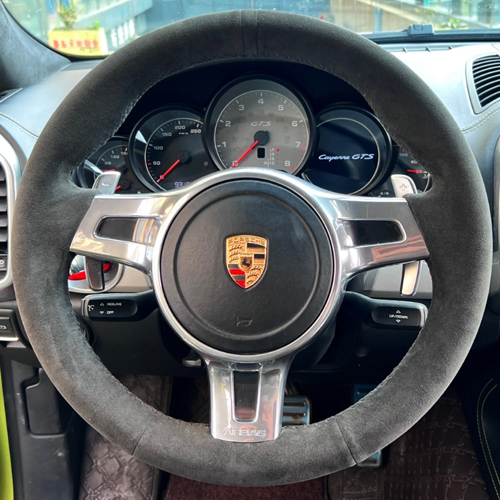 Alcantara Steering Wheel Cover for Porsche