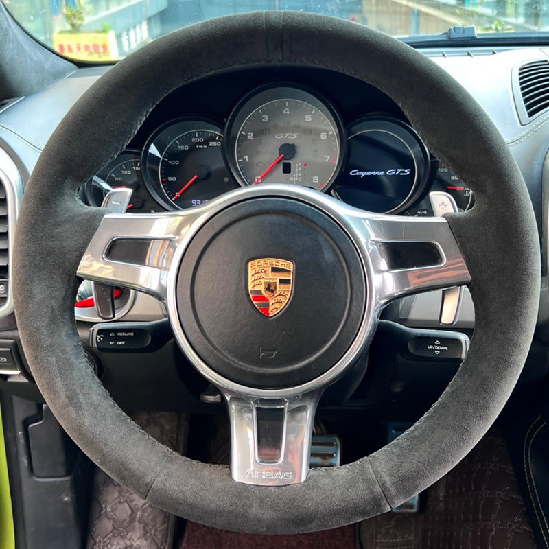 Alcantara Steering Wheel Cover for Porsche